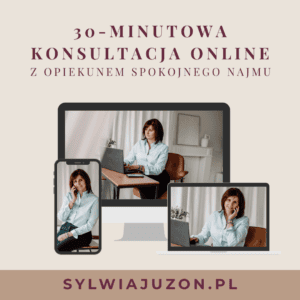 Konsultacja zarządzania najmem 30 min z Sylwią Juzoń